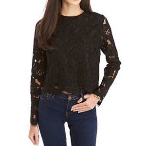 SOLD* Wayf Erin Lace Top black medium